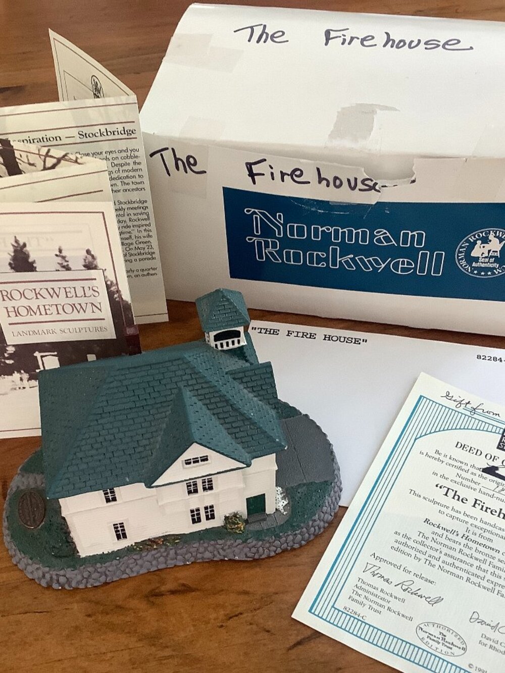 Norman Rockwell Firehouse Collectable.  Original box.